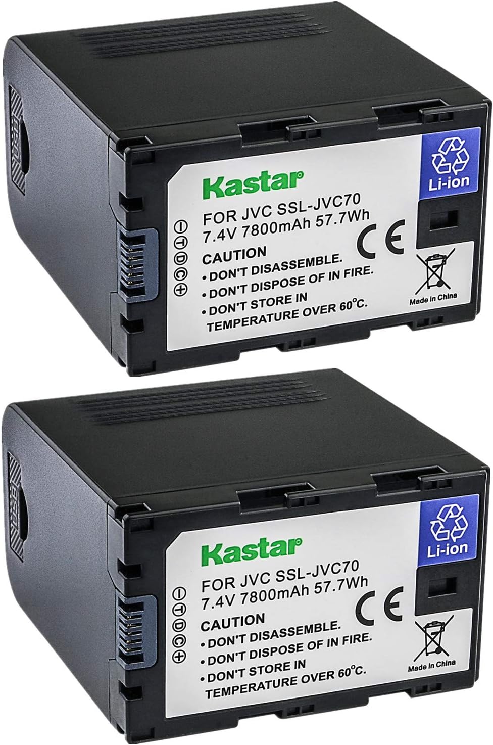 Kastar Battery 2 Pack for JVC Camcorders - High Capacity Power