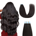 Tape in Hair Extensions 26 in Straight Natural Black - 20pcs 60g