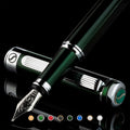 Scriveiner British Racing Green Fountain Pen - Luxury Chrome Finish