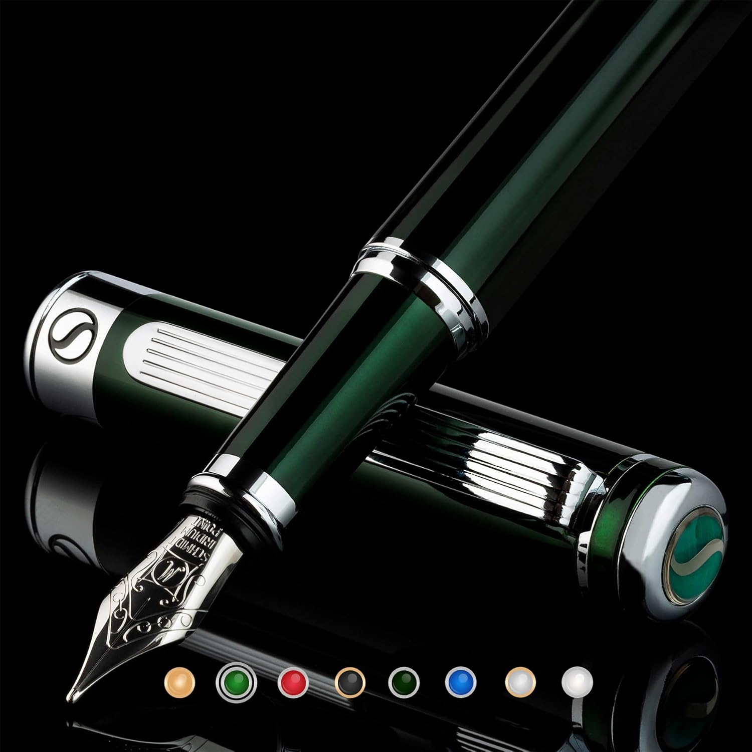 Scriveiner British Racing Green Fountain Pen - Luxury Gift Set