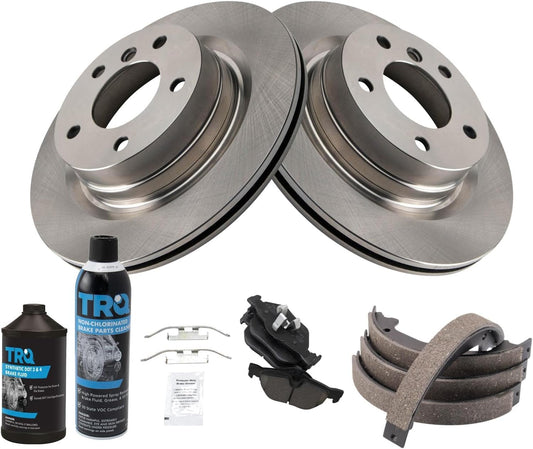TRQ Rear Brake Pad & Rotor Kit for 2012-2013 BMW 328i