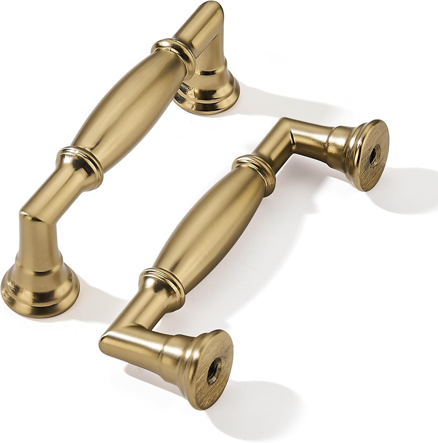 Champagne Bronze Cabinet Pulls - Heavy Duty Satin Brass Handles