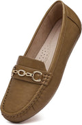 Women's PU Leather Business Loafers Slip On Flats - Lightweight