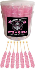 Buffalo Bills Its A Girl Light Pink Rock Candy On A Stick - Party