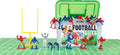 Kaskey Kids Football Guys Red Gold vs Blue Silver - Nostalgic 30pc Set