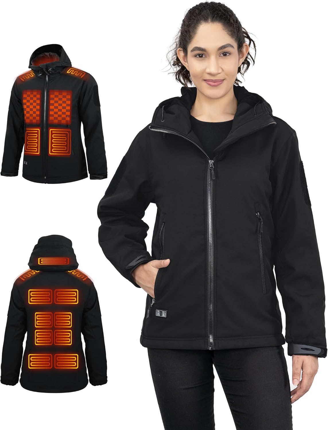Heated Jacket for Women with 17 Heat Zones for Winter Warmth