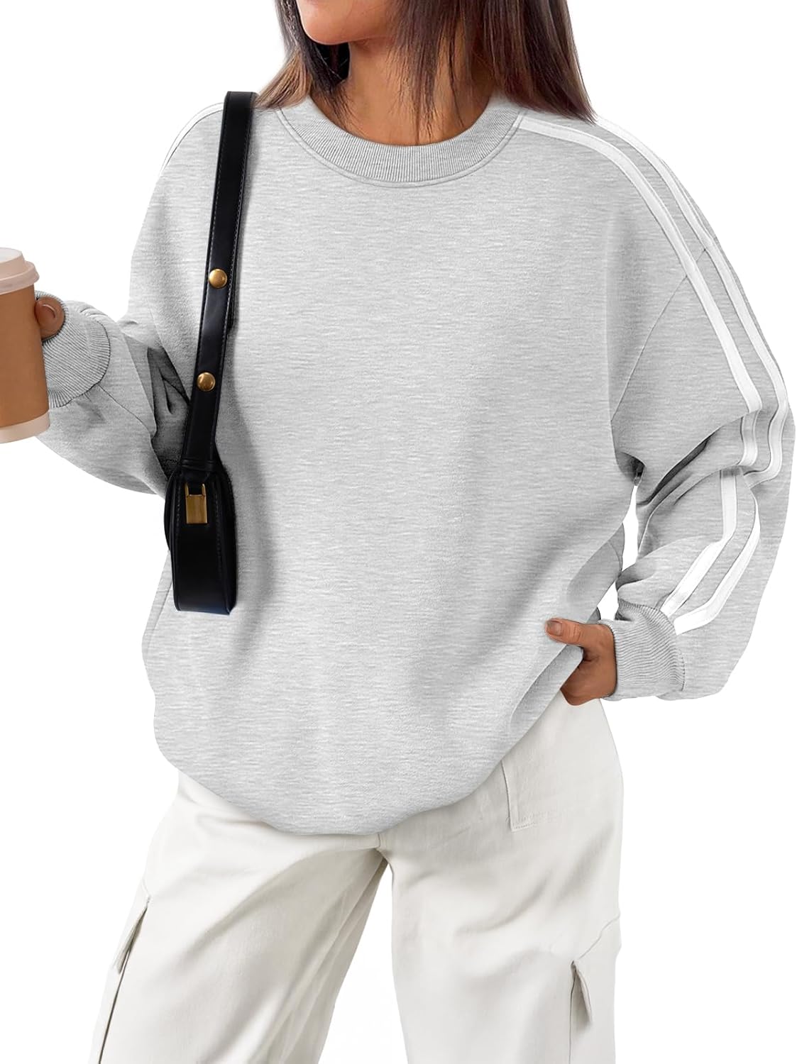 Oversized Striped Fall Sweater - Trendy Queen