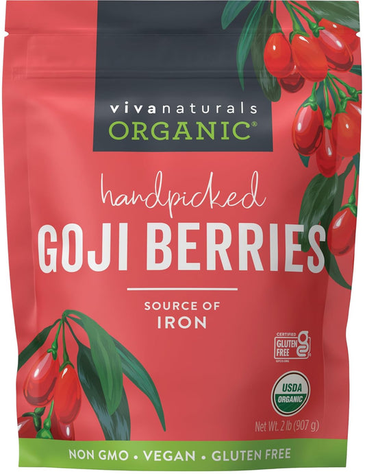 Organic Dried Goji Berries for Tea, Smoothies & Snacking