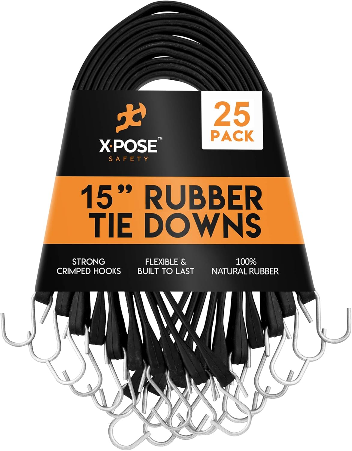 Heavy-Duty Rubber Bungee Cords with Hooks for Outdoor Use
