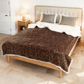Electric Heated Blanket Throw 50x60 - Leopard Print Cozy Throw