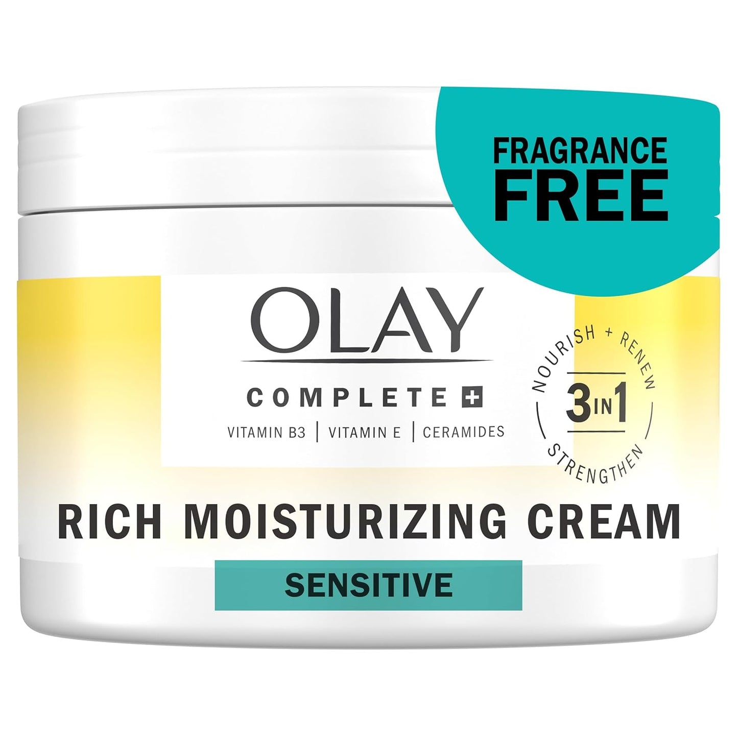 Olay Complete+ Rich Moisturizing Cream - Hydrating 3-in-1 Formula