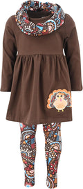 Unique Baby Girls Toddler 3pc Outfit Set - Soft Thanksgiving Tunic