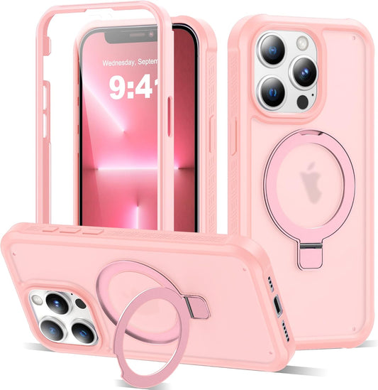 Compatible iPhone 13 Pro Case with Magnetic Ring Stand Protection
