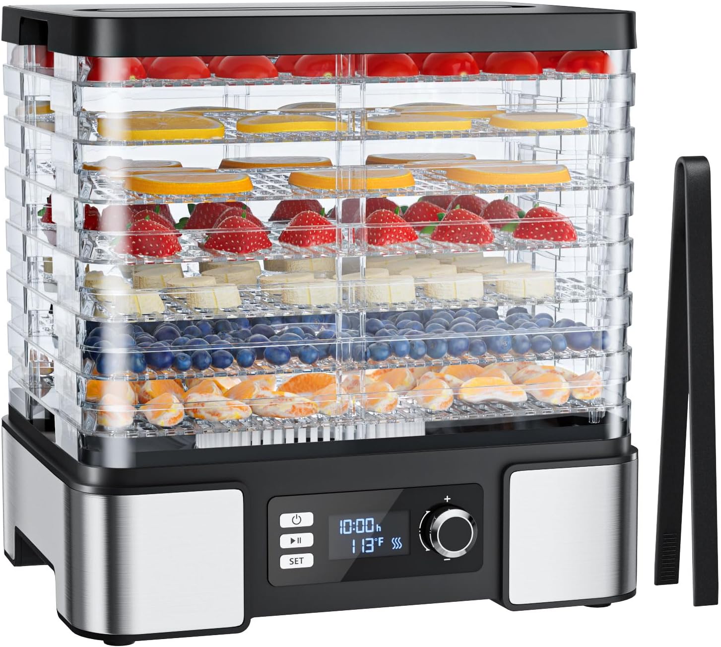 Food Dehydrator Machine for Jerky and Fruit - Stainless Steel