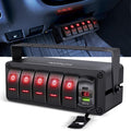Nilight 5 Gang Rocker Switch Box 12V with USB Charger - Versatile