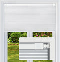 Cordless Cellular Shades 23in x 48in White - No Drill Blackout