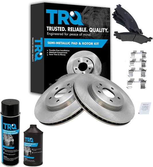 TRQ Front Brake Pad & Rotor Kit for 2010-2012 Ford Taurus