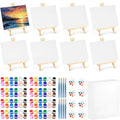 Acrylic Paint Set with Easel & 8x10 Canvas Panels - Complete 64PC Kit