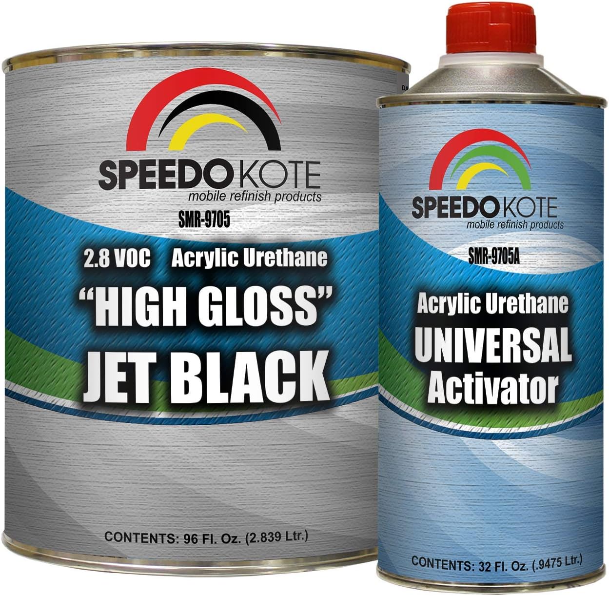 Speedokote High Gloss Jet Black 2K Acrylic Urethane Paint Set