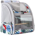 Bird Carrier Backpack Multi-Colored Floral - Hands Free Travel Pack