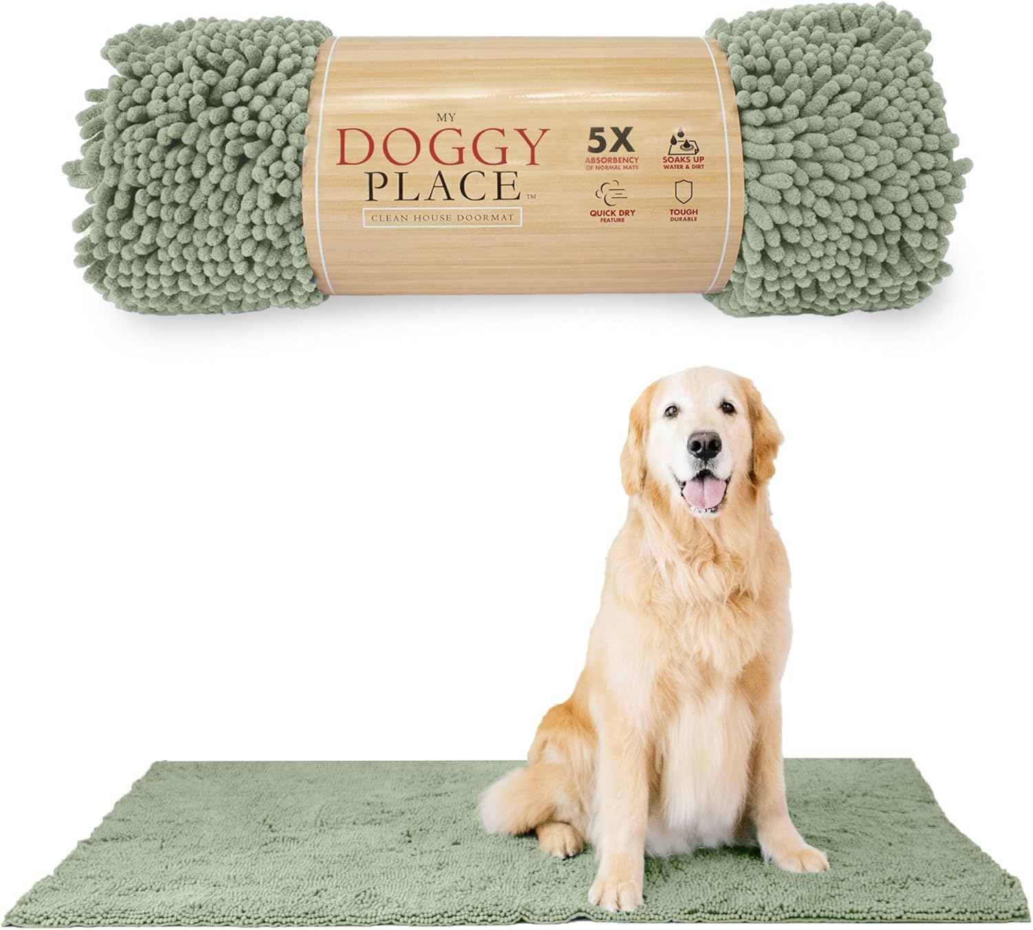 Microfiber Dog Mat for Muddy Paws - Non-Slip and Absorbent