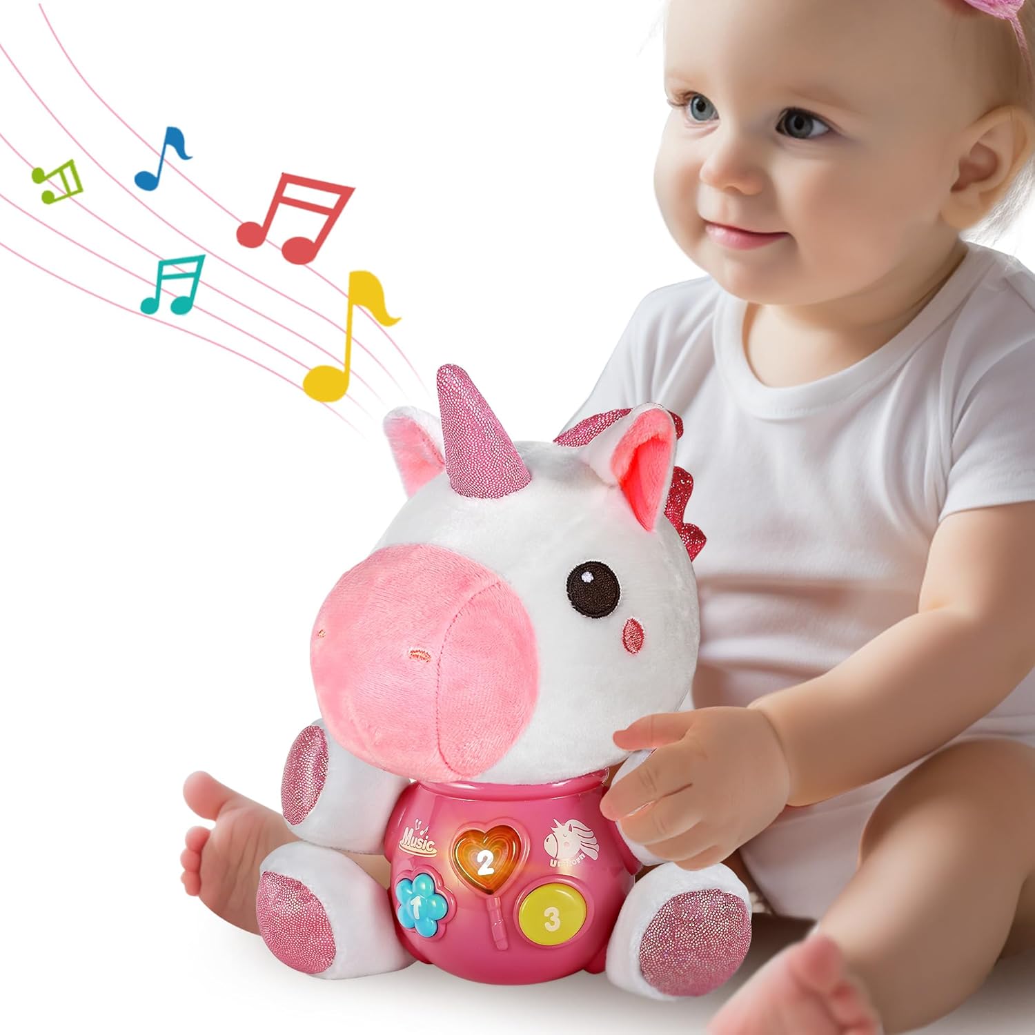 Baby Unicorn Musical Toy - Soft Plush Gift
