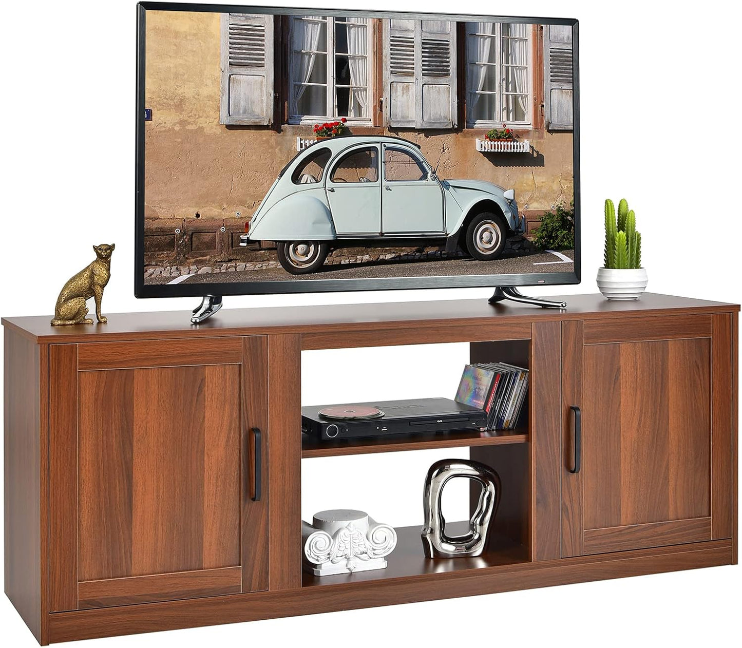 Tangkula Rustic TV Stand for 65 TVs