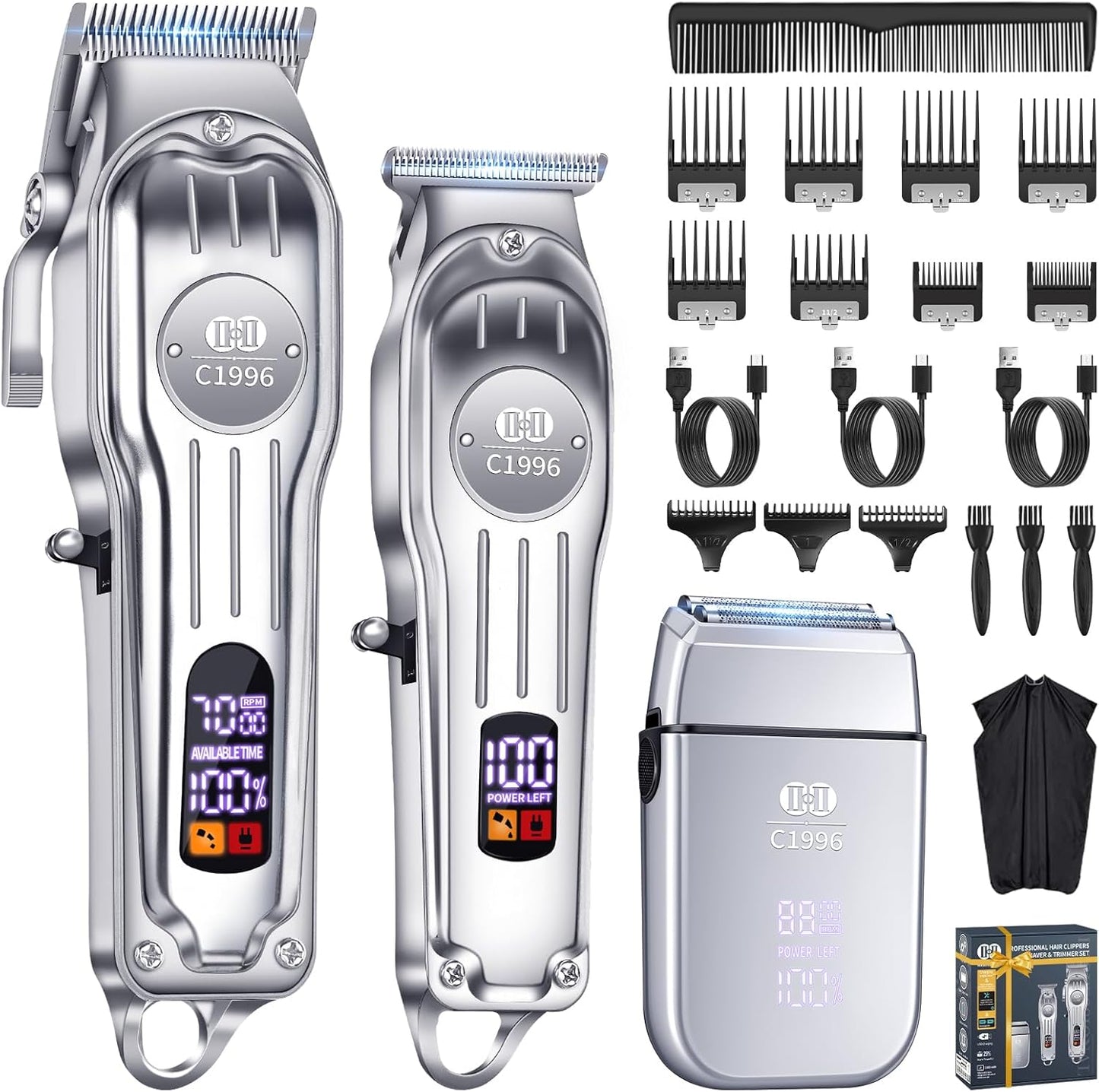 CIICII Mens Hair Clippers Set for Professional Home Haircuts