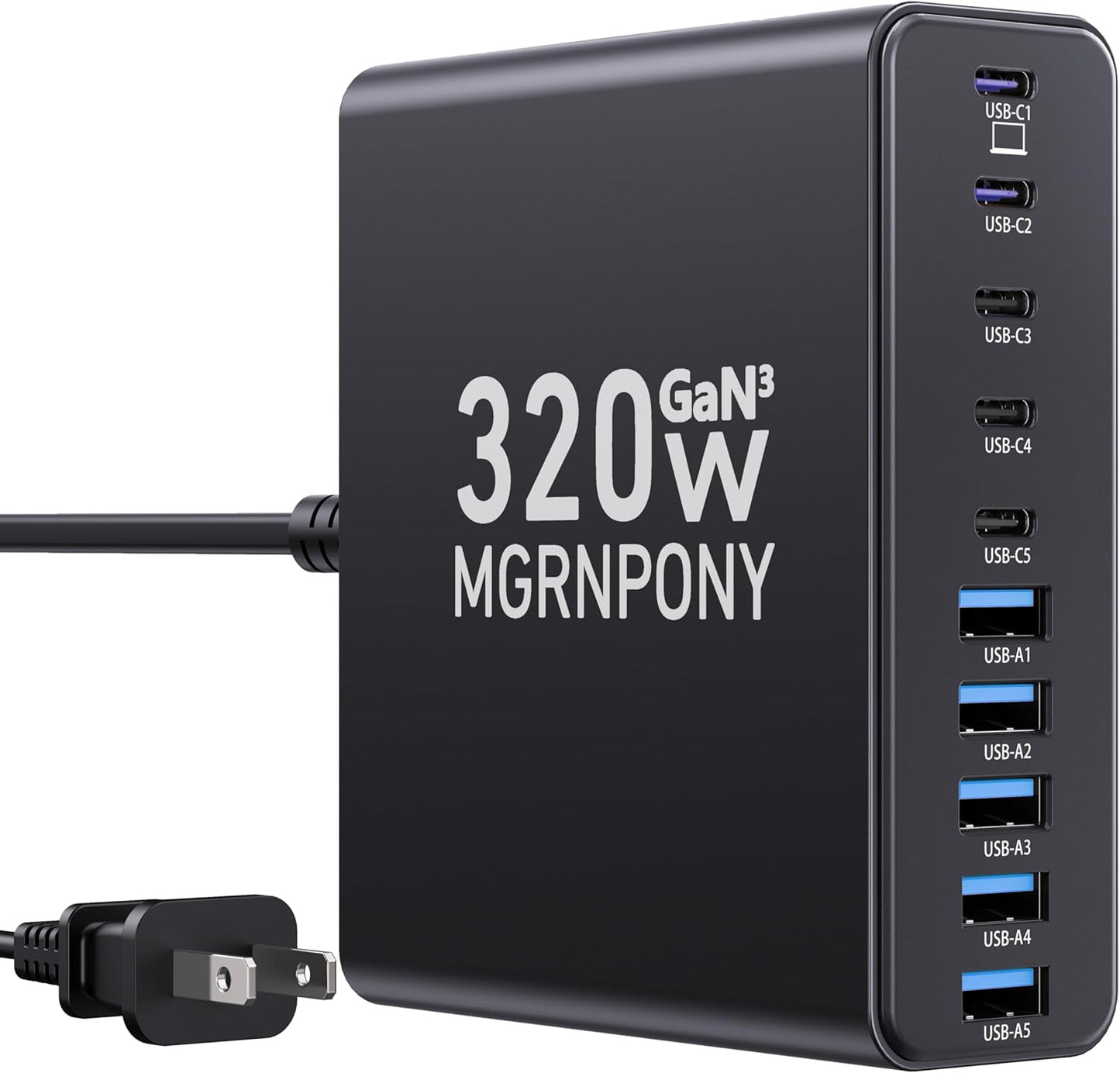 320W USB C Charger Block for Fast Charging Multiple Devices