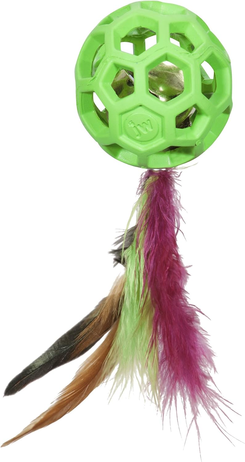 Interactive Feather Ball Cat Toy - Entertains for Hours!