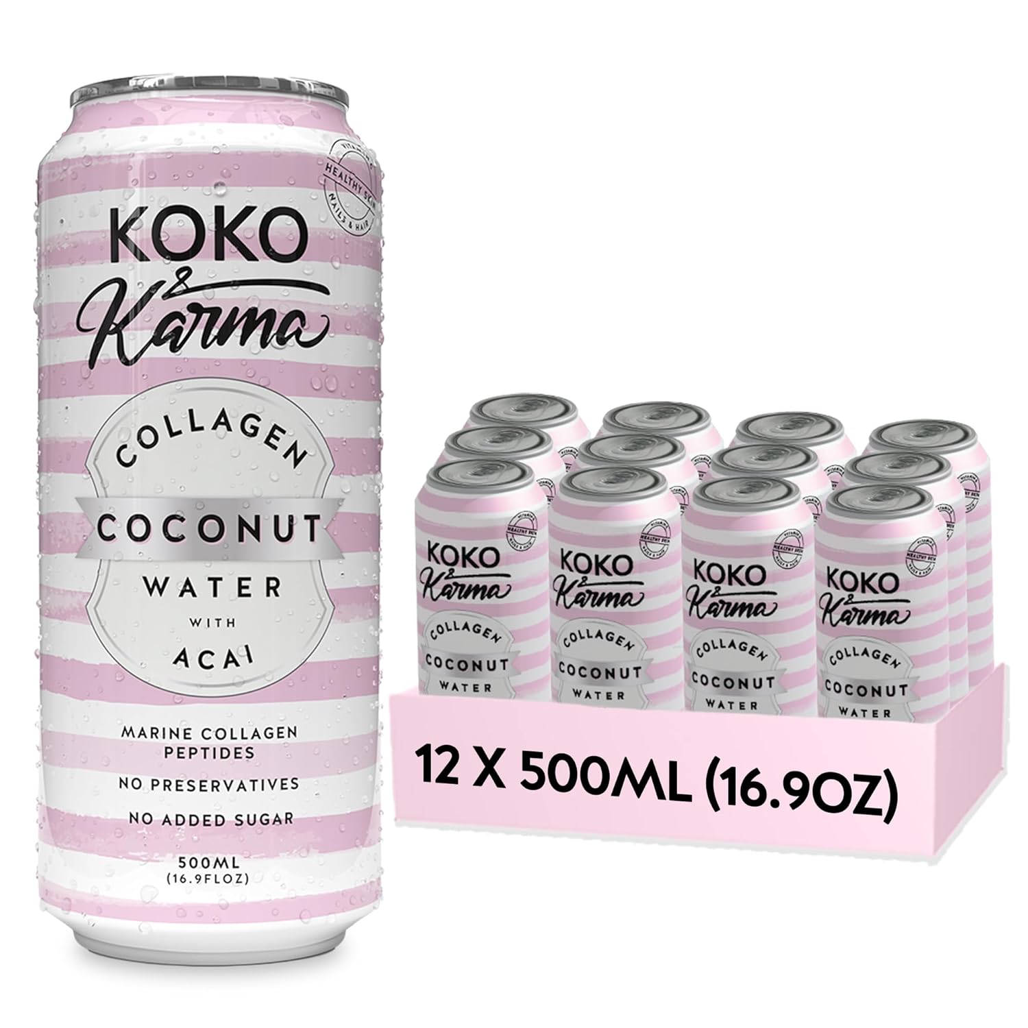 Coco Luxe Coconut Water with Marine Collagen and Acai Berry