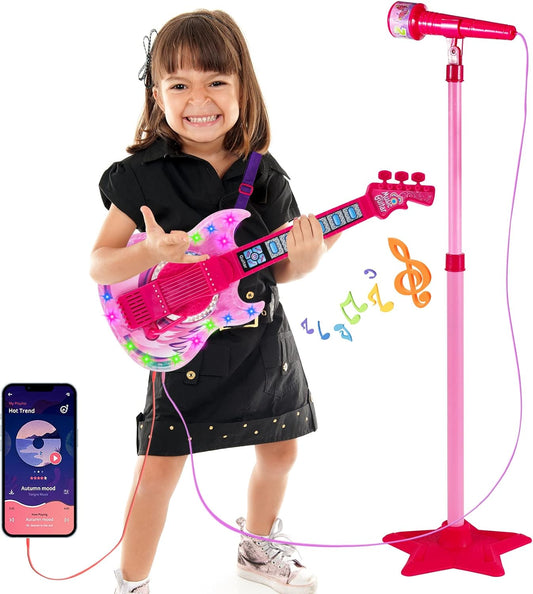 Sing & Strum Set for Girls - Karaoke Microphone & Guitar - Musical Fun!