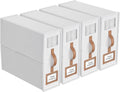Foldable Bed Sheets Storage Boxes 4 Pack Organizer Set - Clear Window