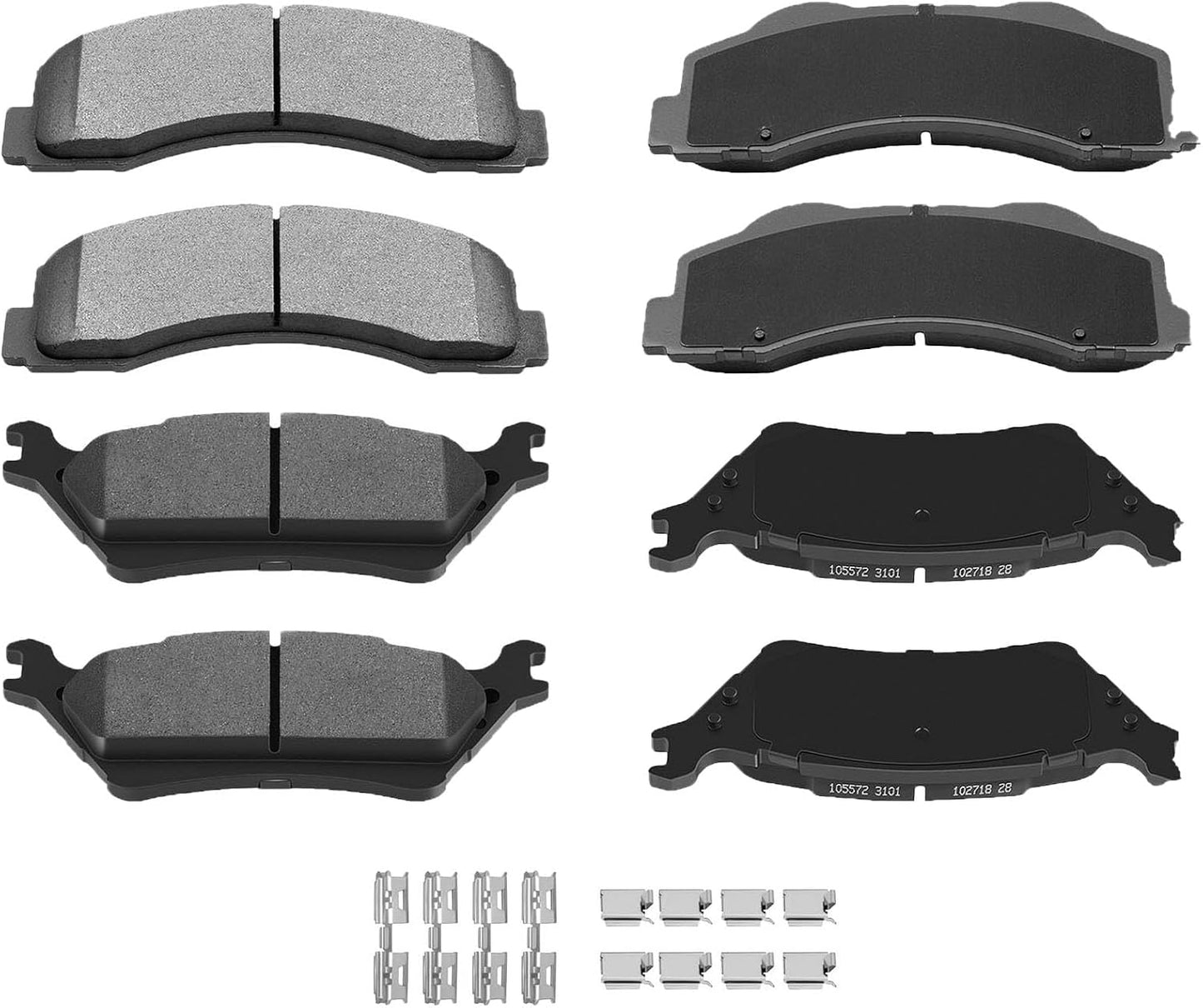 cciyu D1414 & D1602 Front & Rear Ceramic Brake Pads Kits
