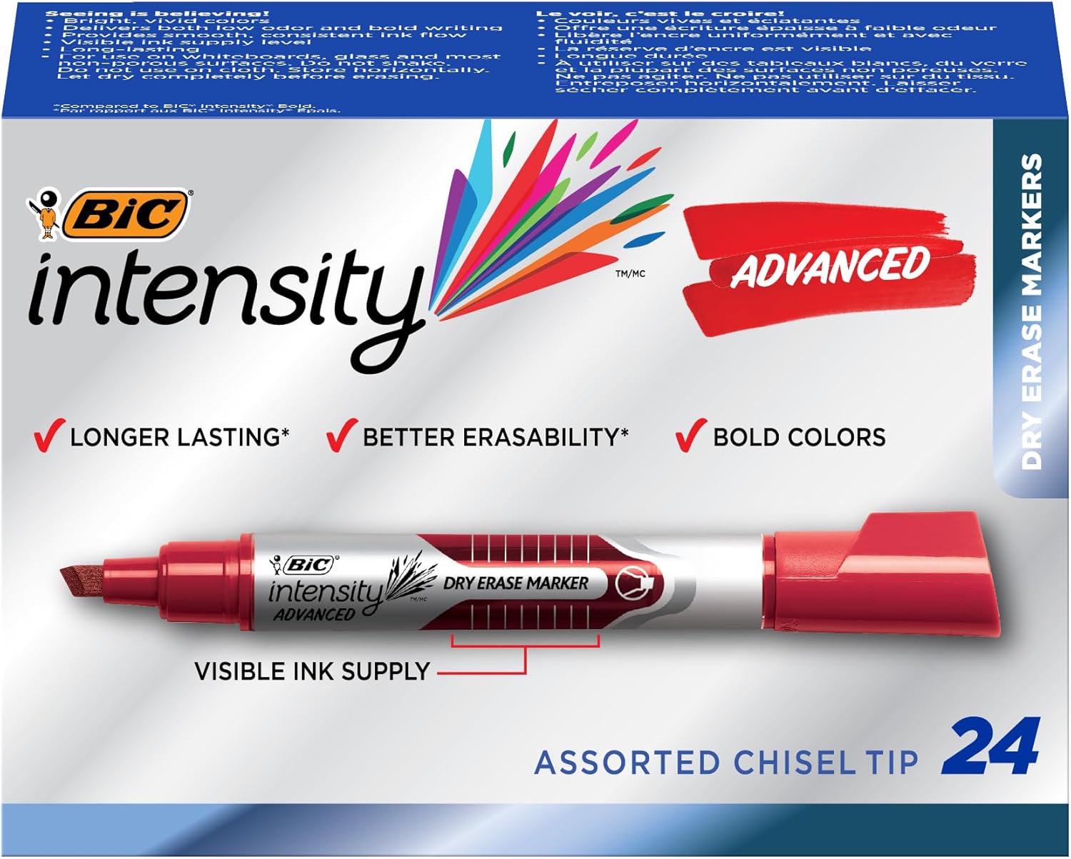 BIC Intensity Advanced Colorful Dry Erase Markers for All Uses