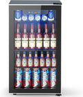 95 Cans Beverage Refrigerator, 26 Bottle Mini Fridge - Compact Drink