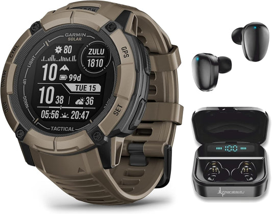 Garmin Instinct 2X Solar Tactical Smartwatch Bundle