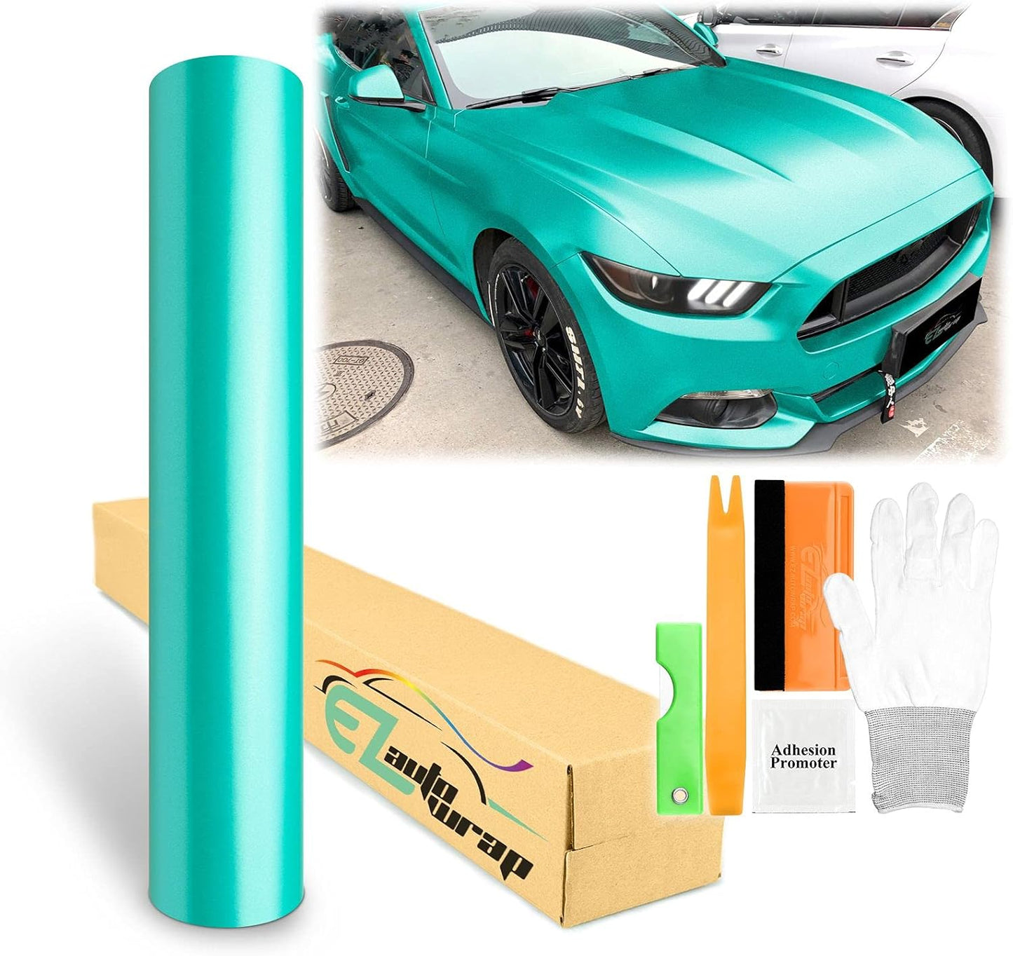 60inx420in Lake Green Matte Metallic Satin Pearl Vinyl Wrap Film