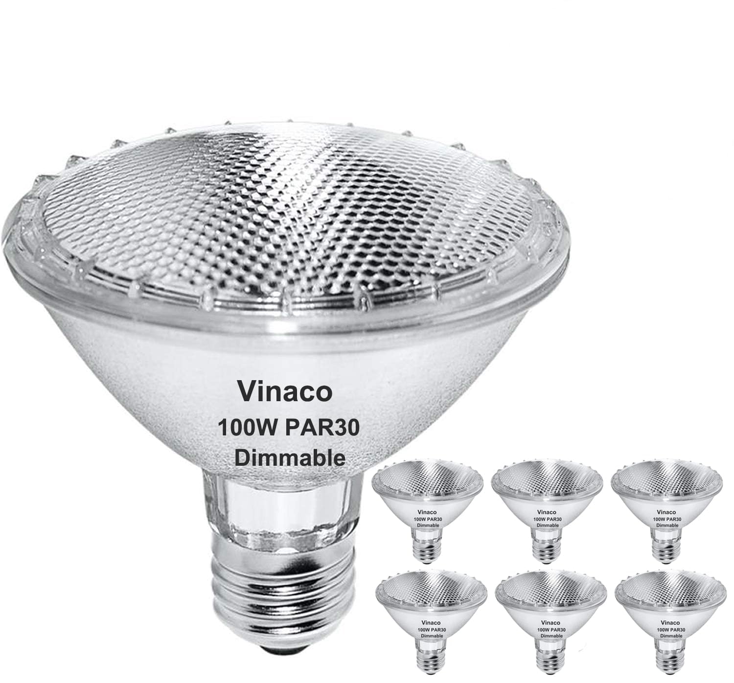 Vinaco PAR30 Halogen Bulb 100W 120V E26 Base for Bright Lighting