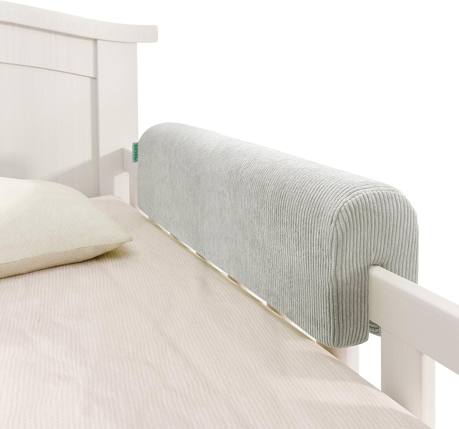 Bed Rail Bumpers Protector for Safety and Comfort in Gray