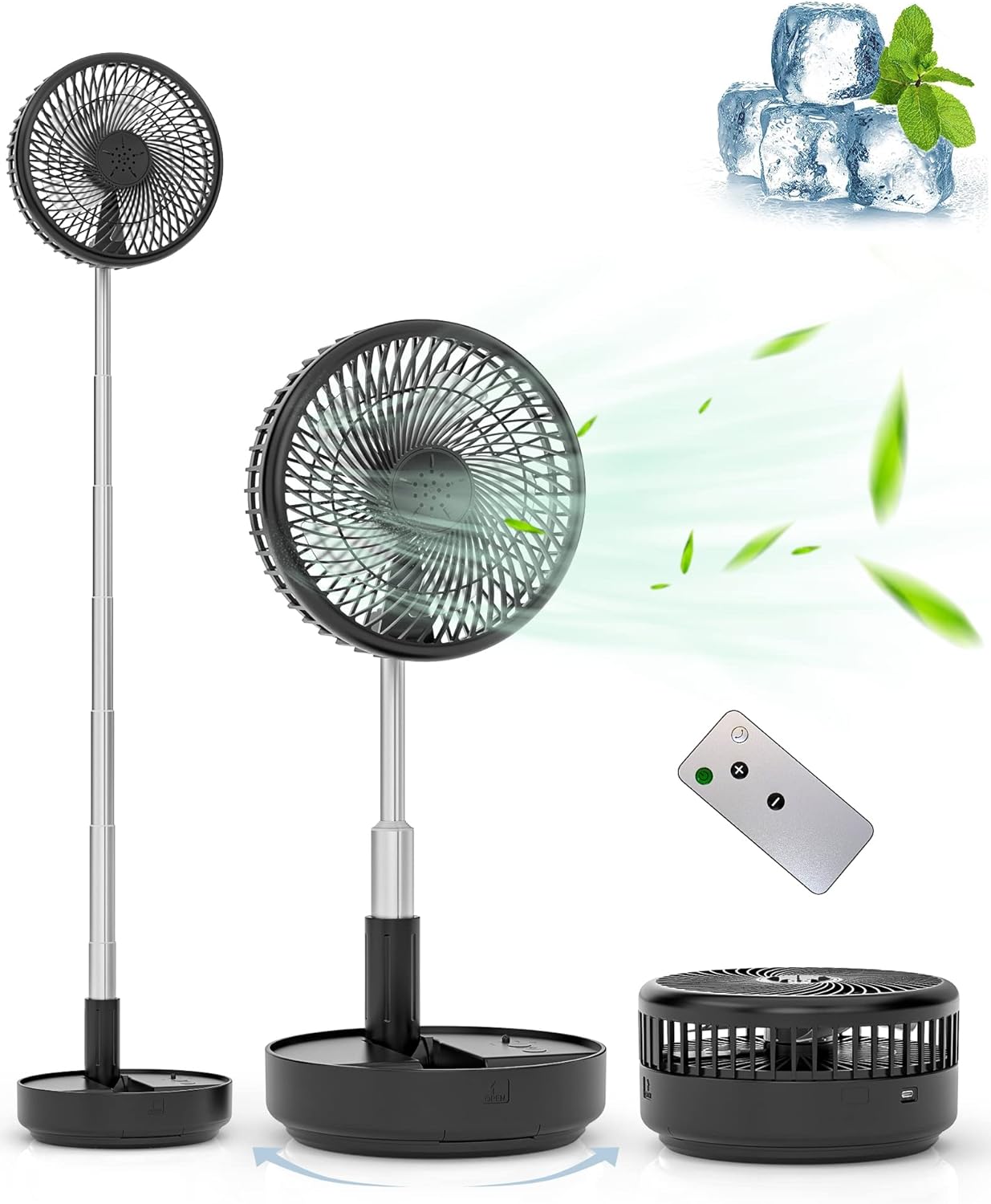 Primevolve Rechargeable Oscillating Fan - Portable Cooling Anywhere!