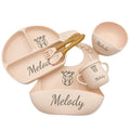 Personalized Name Baby Feeding Set 6pcs - Safe First Stage Self Feed