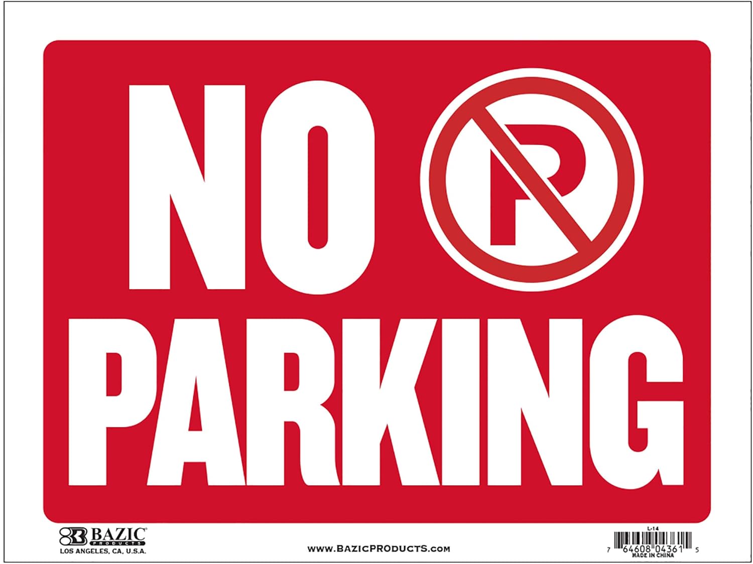 No Parking Sign 12x16 INCH for Private Property and Garage