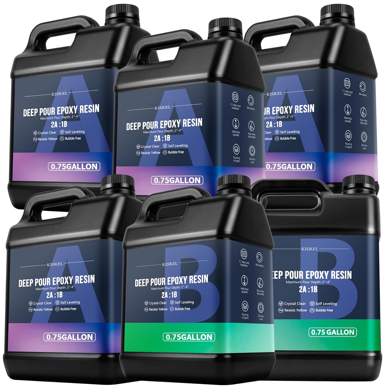 Deep Pour Epoxy Resin Kit for Crystal Clear Casting Projects