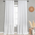 KOUFALL White Sheer Curtains 120 in Long Panels - Light Filtering