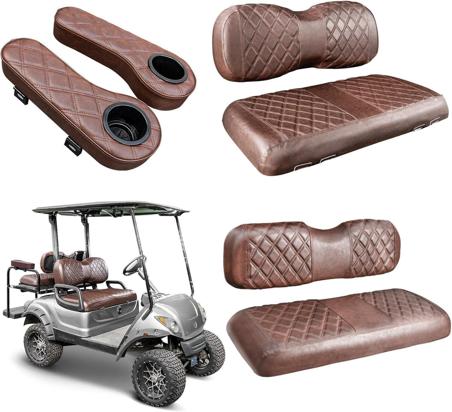 NOKINS Golf Cart Seat Covers for YAMAHA G29 Drive2 with Armrests