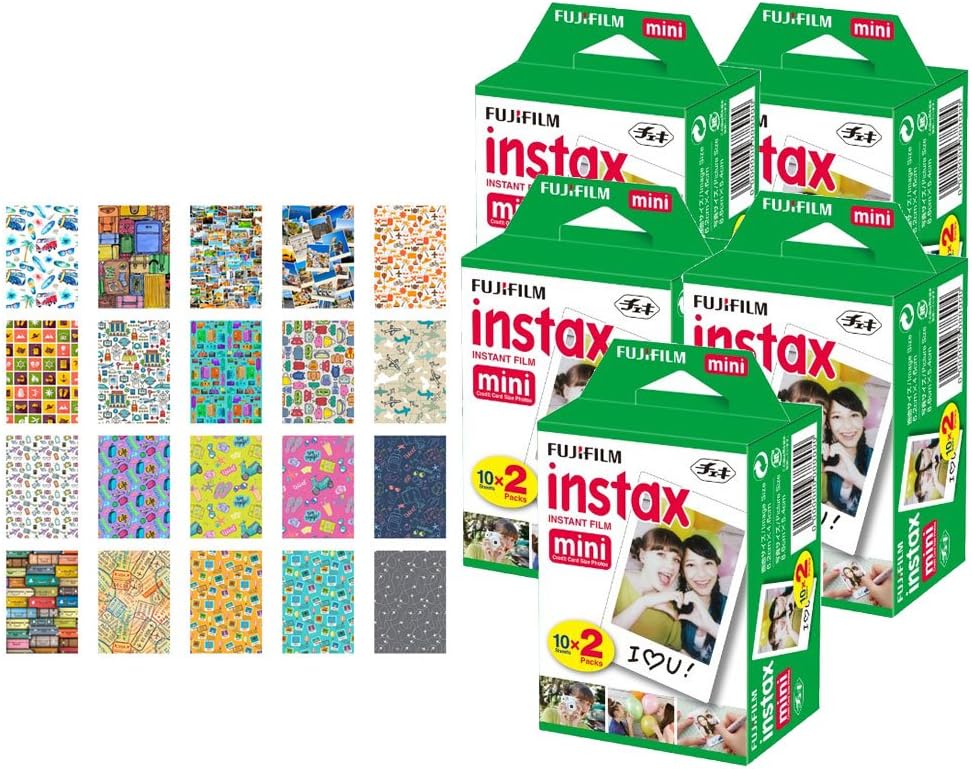 Fujifilm Instax Mini Instant Film Bundle with Sticker Frames