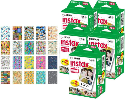 Fujifilm Instax Mini Instant Film Bundle with Sticker Frames