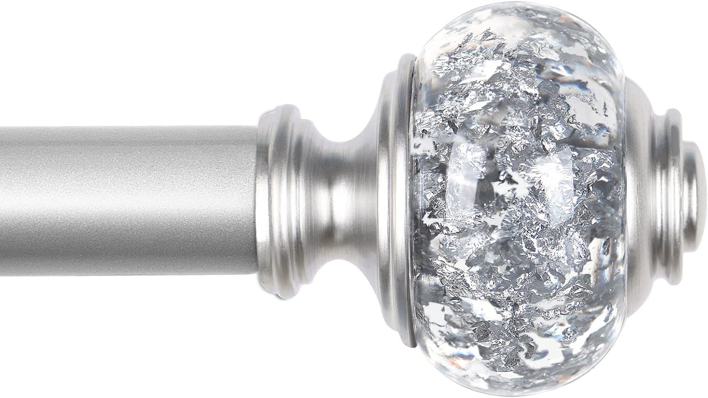 7/8 Inch Curtain Rods for Windows 66 to 120 Inch - Elegant Design