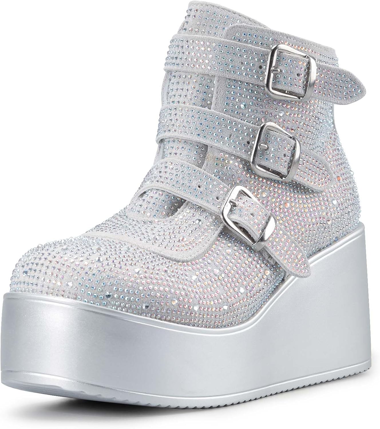 LUCKY STEP Women Platform Chunky Ankle Boots for Stylish Looks